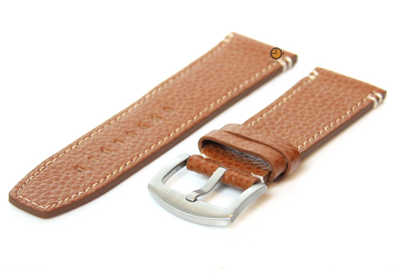 Horlogeband 24mm havannabruin leder