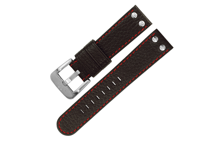 TW STEEL horlogeband 22mm - zwart - rood