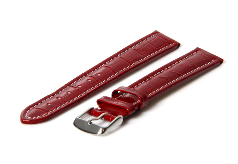 Horlogeband 18mm Rood