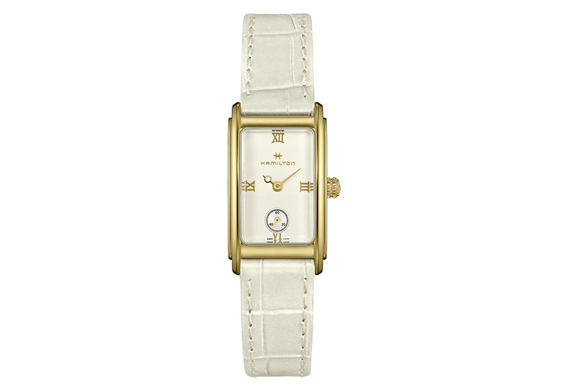 Hamilton horlogeband H11241810 - wit leer
