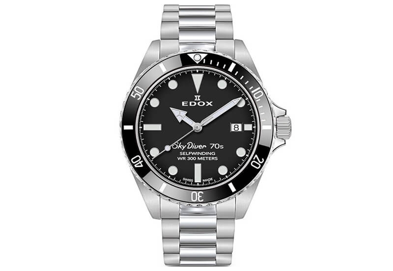 Edox SkyDiver 80115 Horlogeband Zilver