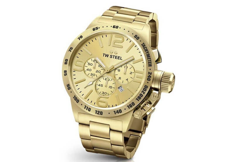 TW Steel Canteen CB104 horlogeband goud - 24 mm