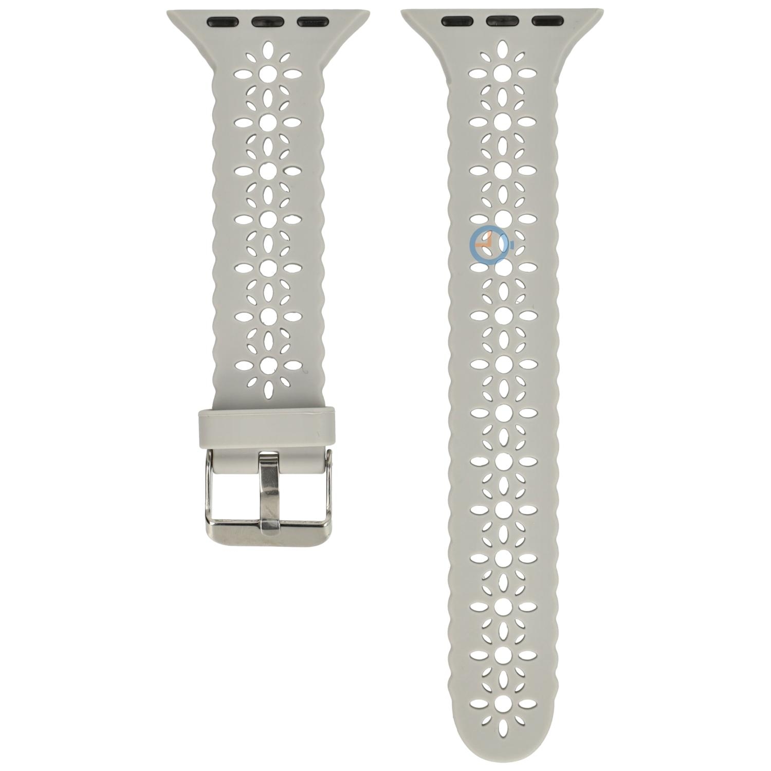 Apple watch bandje - lichtgrijs kant - 41mm