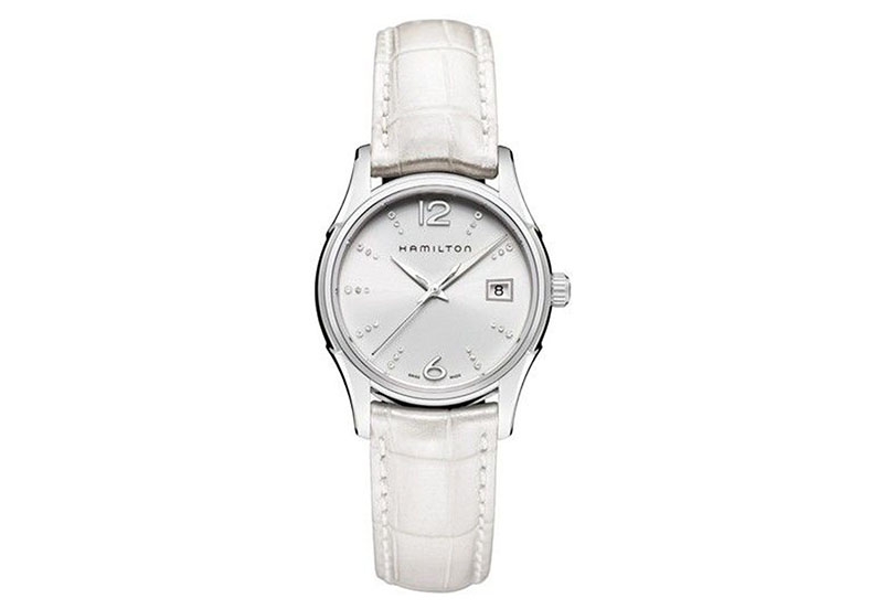 Hamilton horlogeband H32351995 - wit leer