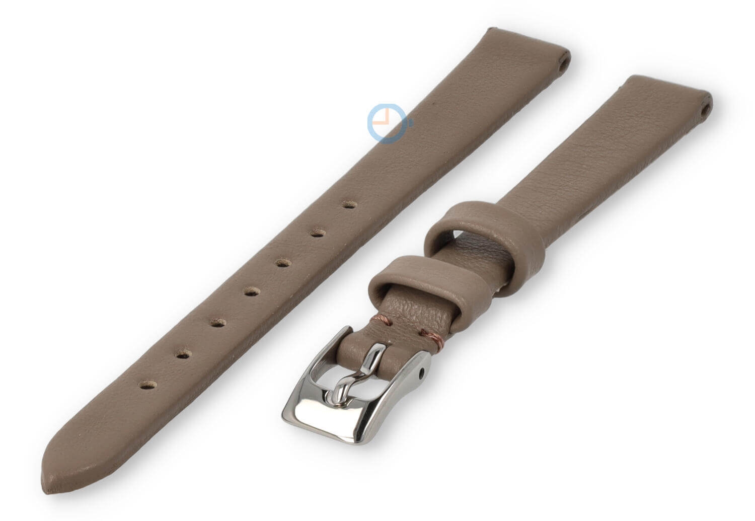 Naadloze en gladde horlogeband 10mm - taupe