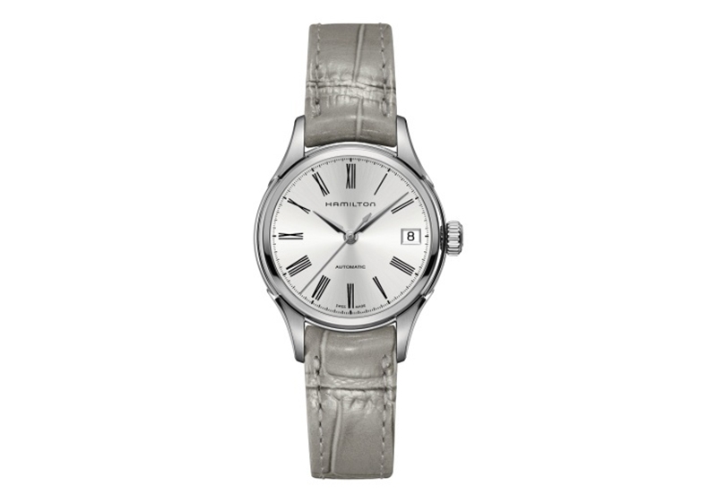 Hamilton horlogeband H39415854 - grijs leer