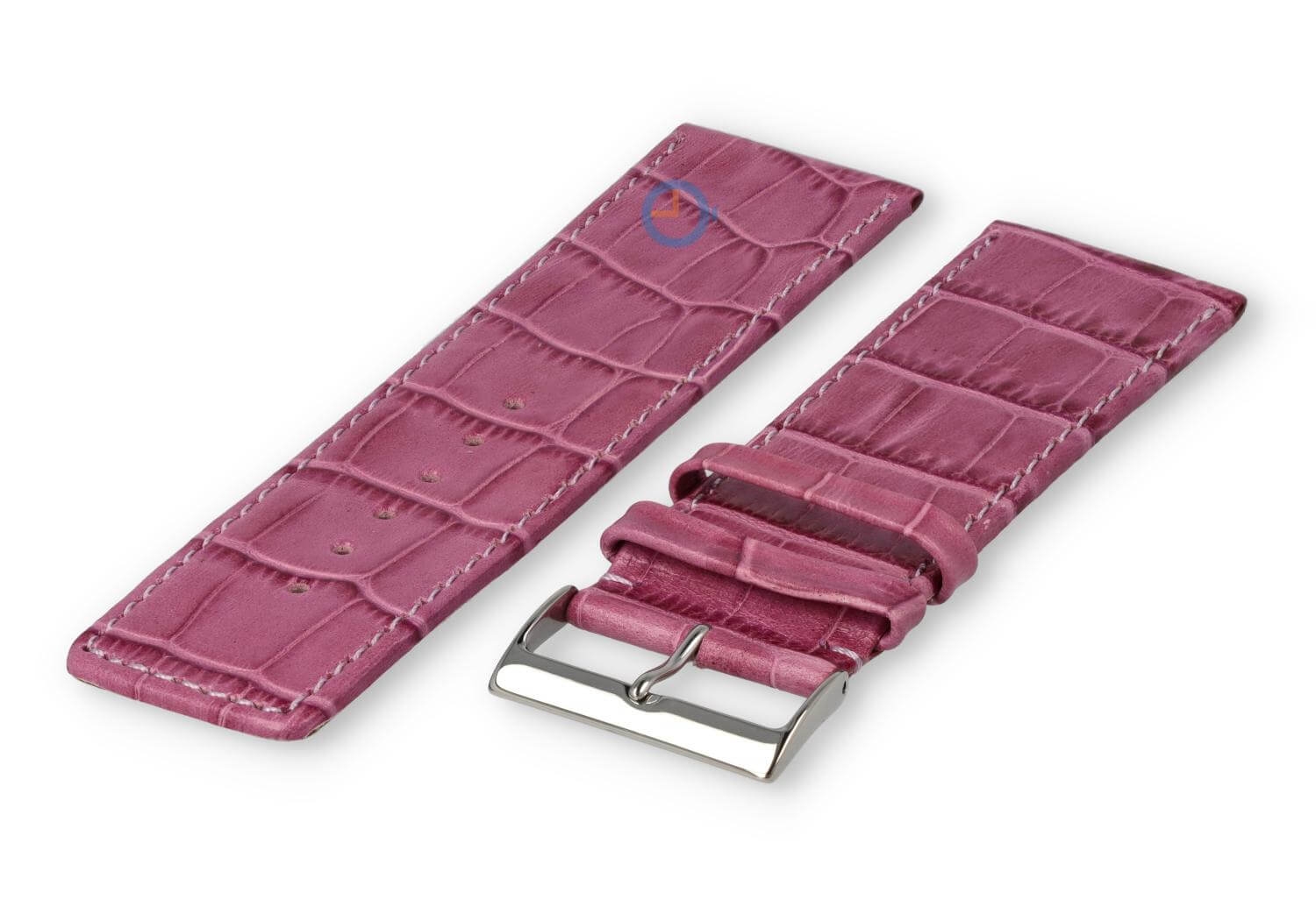 Luxe croco horlogeband XL - 30mm - blackberry