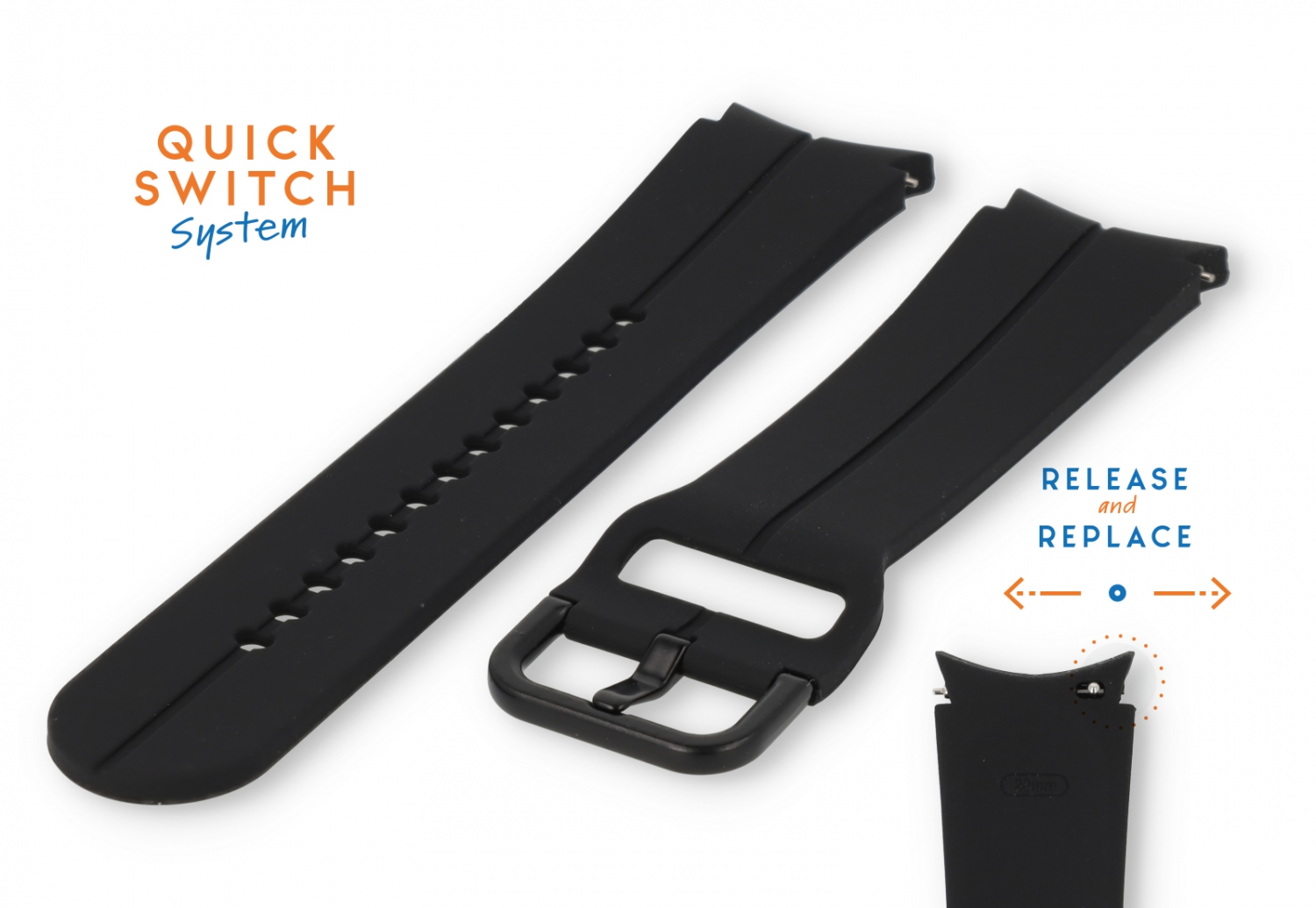 Samsung Galaxy Watch 5 & 6 bandje zwart - 20mm