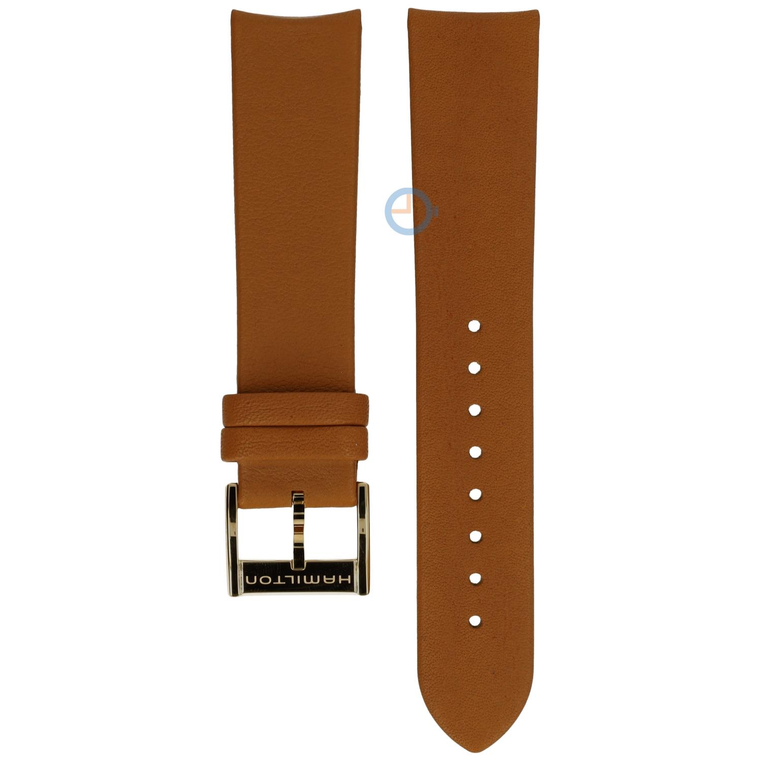 Hamilton horlogeband H38475501 - bruin leer
