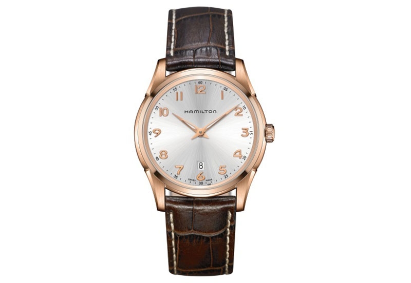 Hamilton horlogeband H38541513 - bruin leer