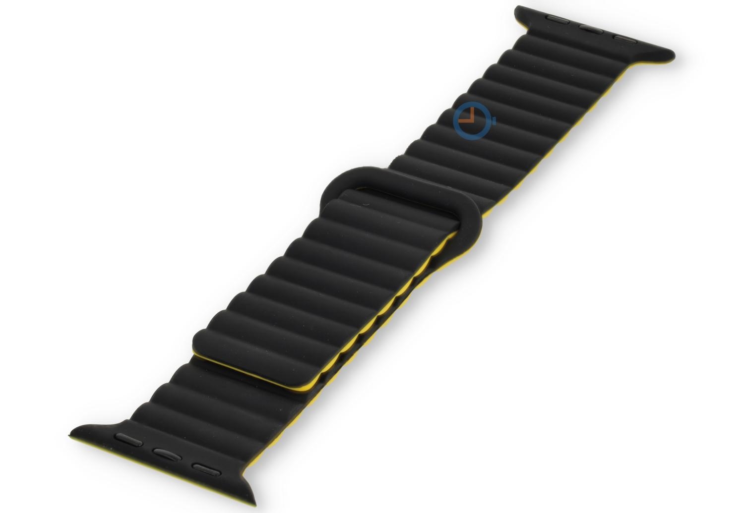 Magnetisch bandje Apple Watch 45mm - zwart geel