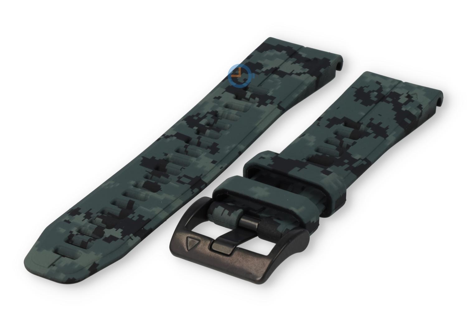 Quick Fit band Garmin Fenix 7 - legerprint - donkergrijs pixel