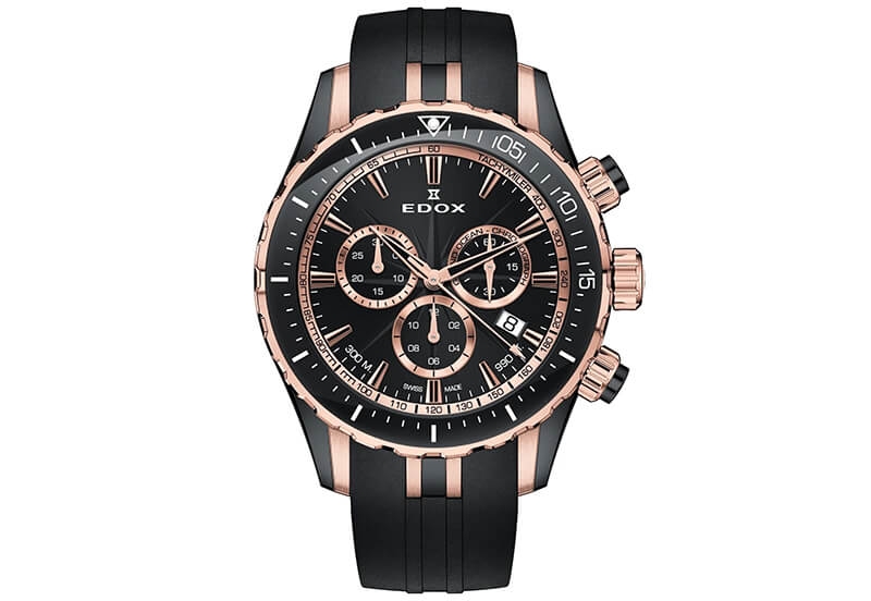 Edox Grand Ocean 10248 Horlogeband Zwart