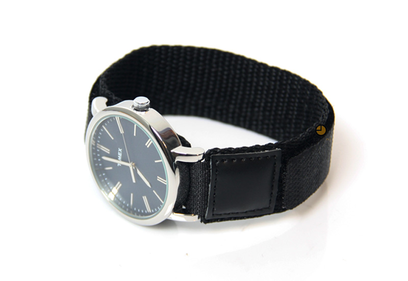 Klittenband horlogeband - 18mm - zwart