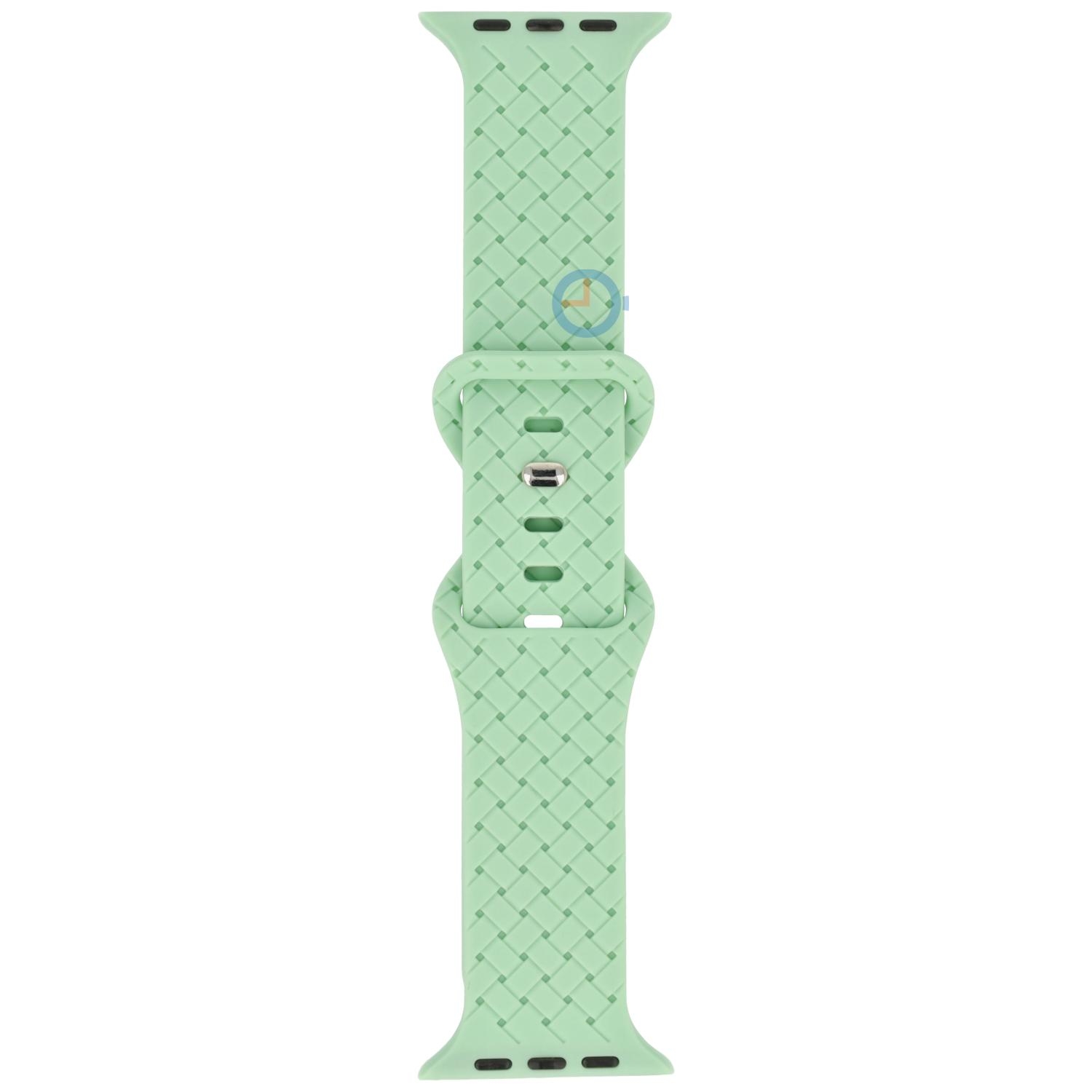 Siliconen vlechtbandje - Apple Watch 41mm - mint