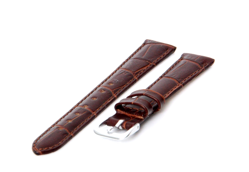 Horlogeband 14mm donkerbruin