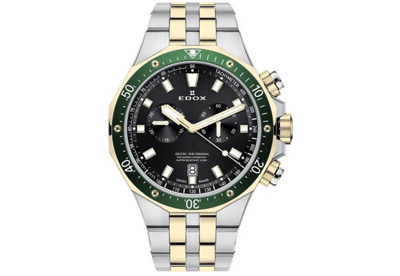 Edox Delfin 10109 Horlogeband Zilver; Goud - Geel
