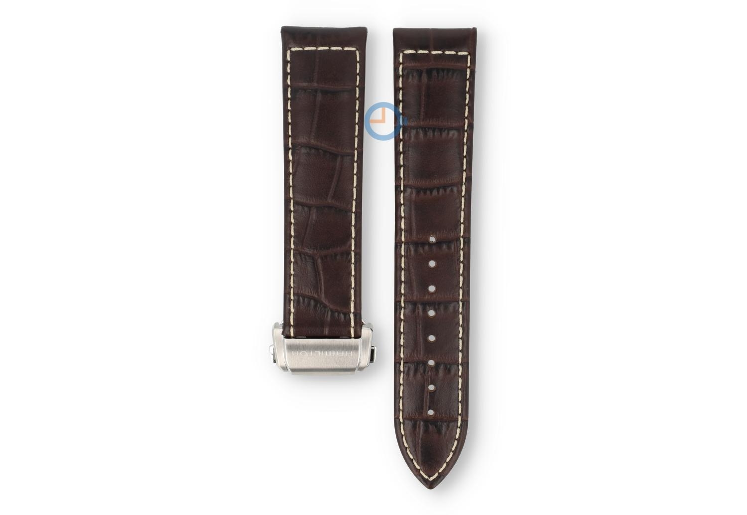 Hamilton horlogebandje - 22/20mm - bruin leer
