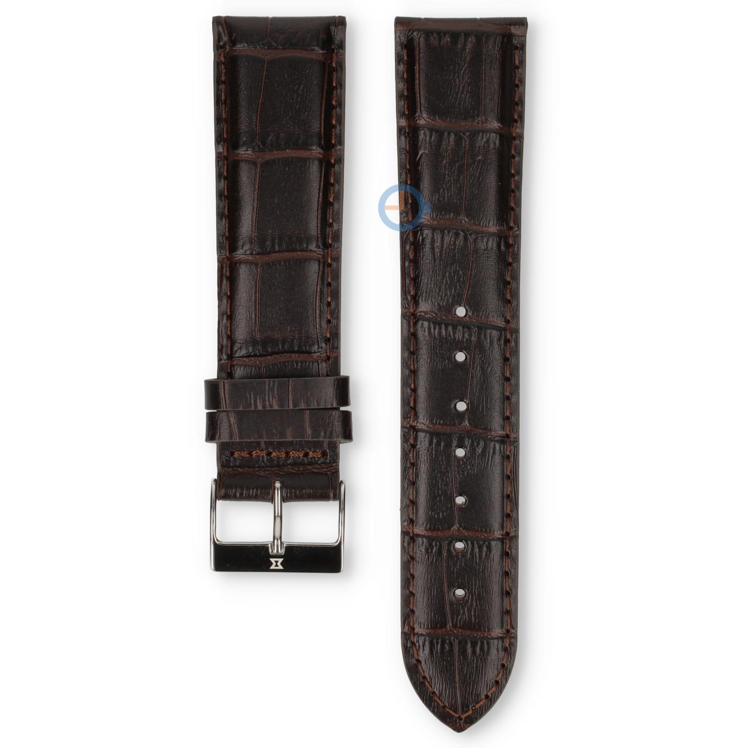 Edox Les Vauberts 85014 Horlogeband Donkerbruin