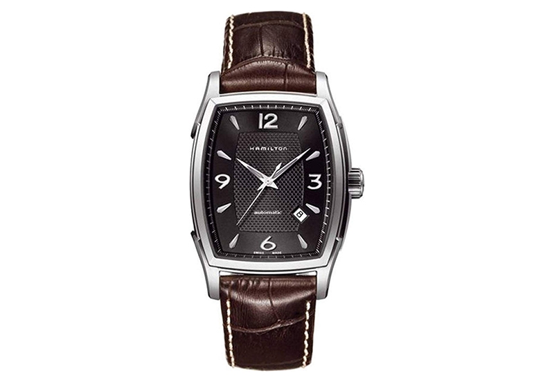 Hamilton horlogeband H36415535 - bruin leer