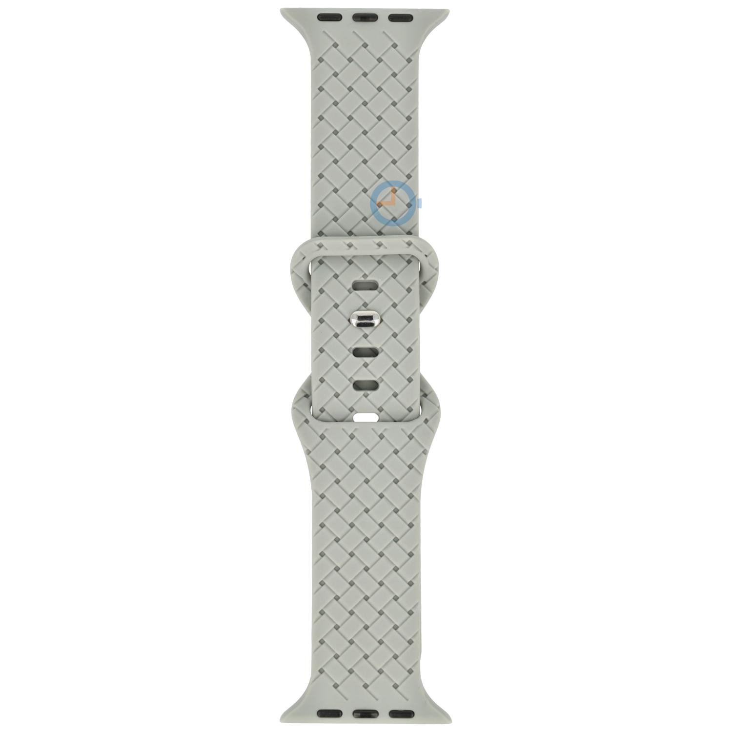 Siliconen vlechtbandje - Apple Watch 41mm - grijs