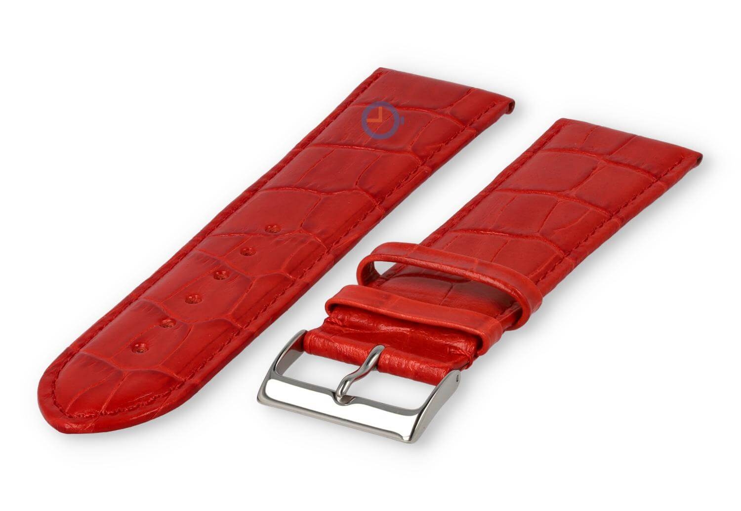 XL horlogeband van kalfsleer - 26mm - rood
