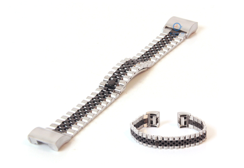 Fitbit Charge 2 horlogeband staal zilver zwart