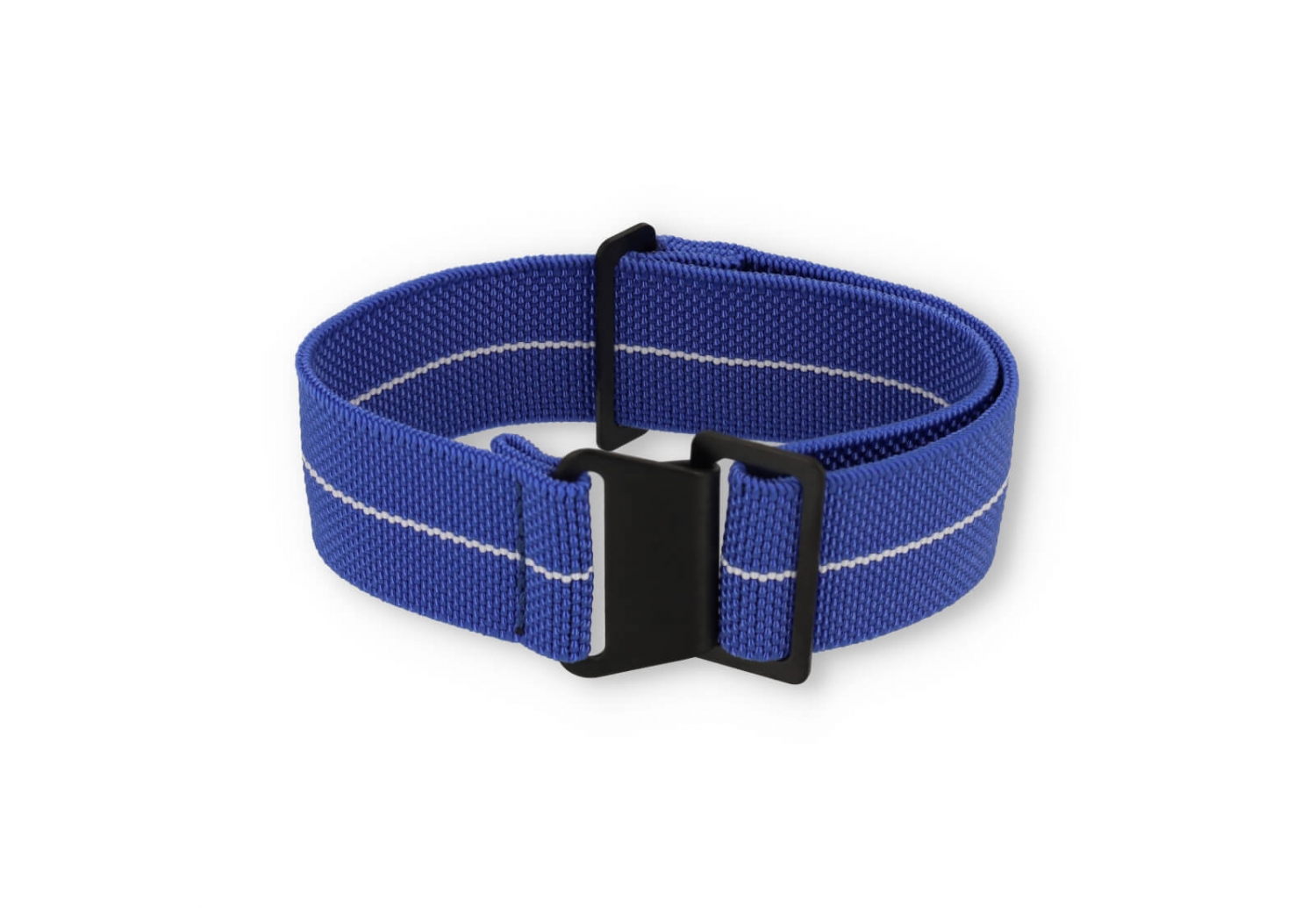 Elastische horlogeband 22mm nylon lavendel - wit