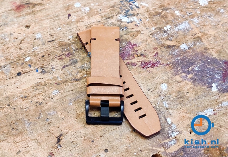 Garmin Fenix 6X horlogeband lichtbruin leer