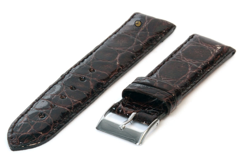 20mm horlogeband echt krokodillenleer bruin