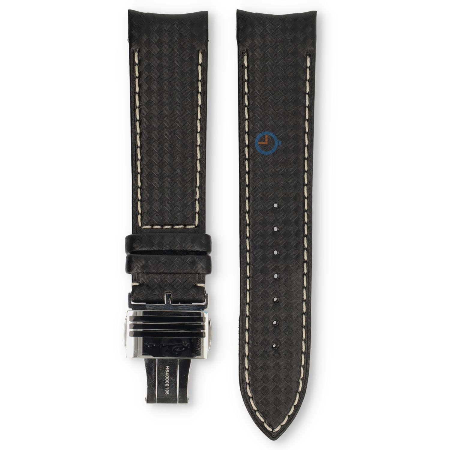 Hamilton horlogeband H34656731 - zwart leer