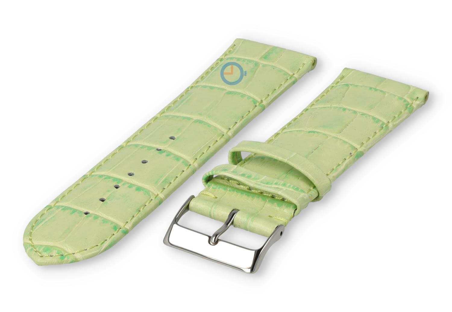 XL horlogeband van kalfsleer - 26mm - appelgroen