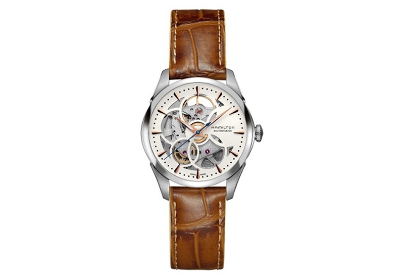 Hamilton horlogeband H32405551 - bruin leer