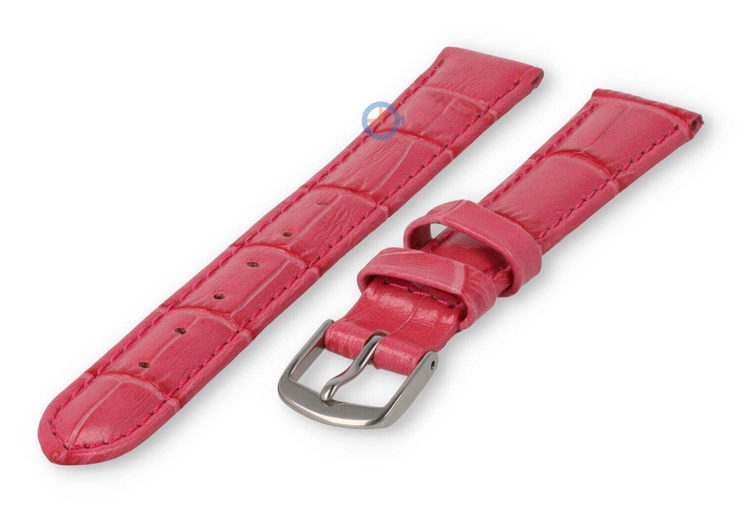 Kleine horlogeband van leer - 14mm - framboos