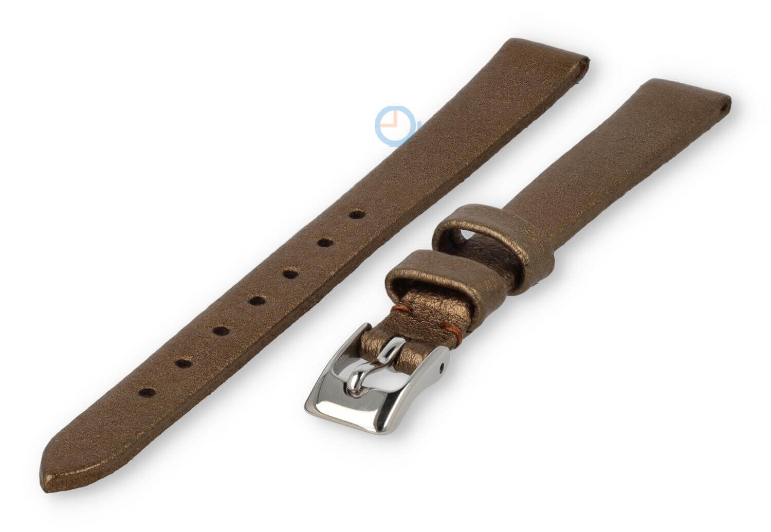 Naadloze horlogeband 10mm - brons met glans