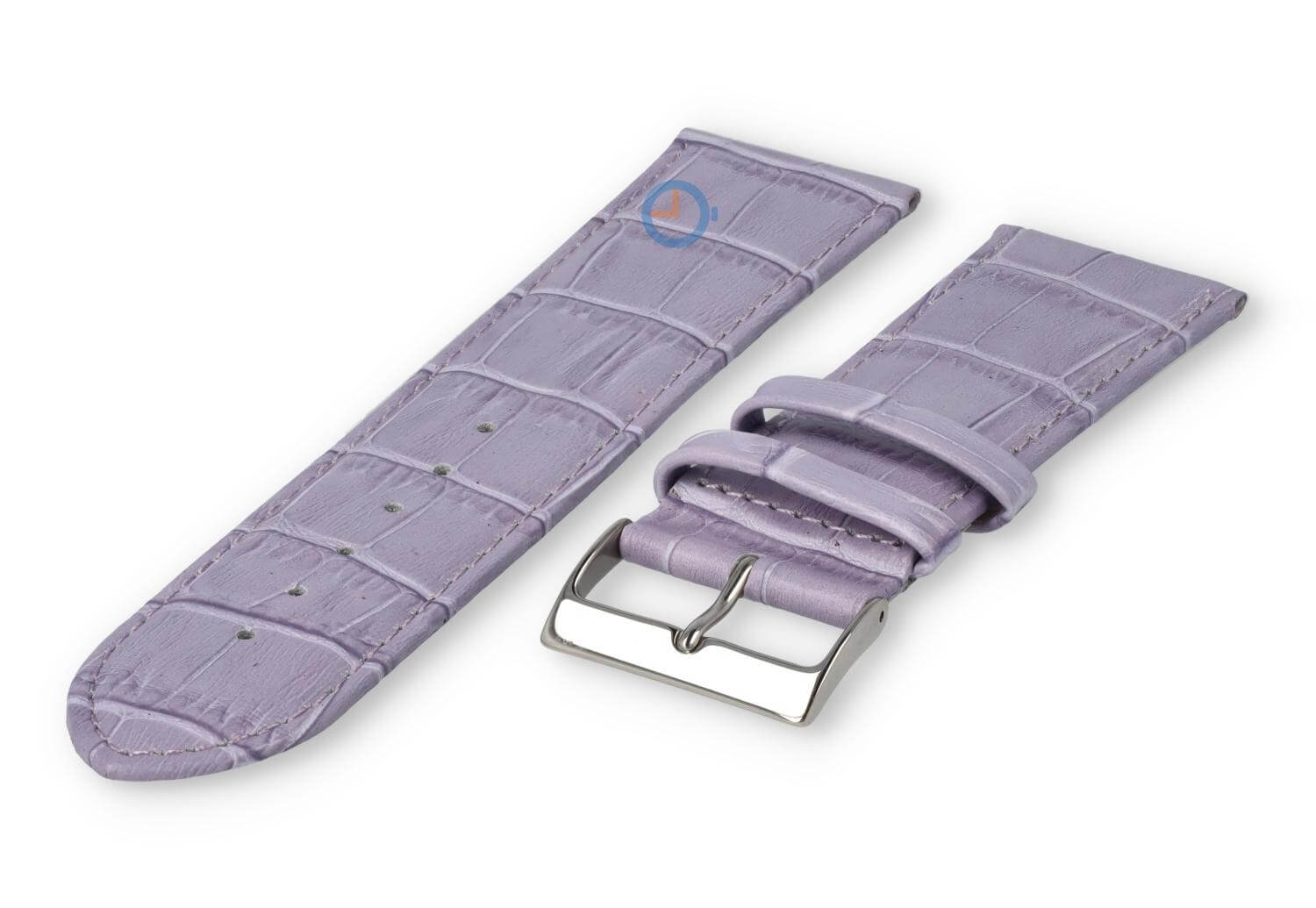 Basic croco horlogeband - 24mm - lavendel