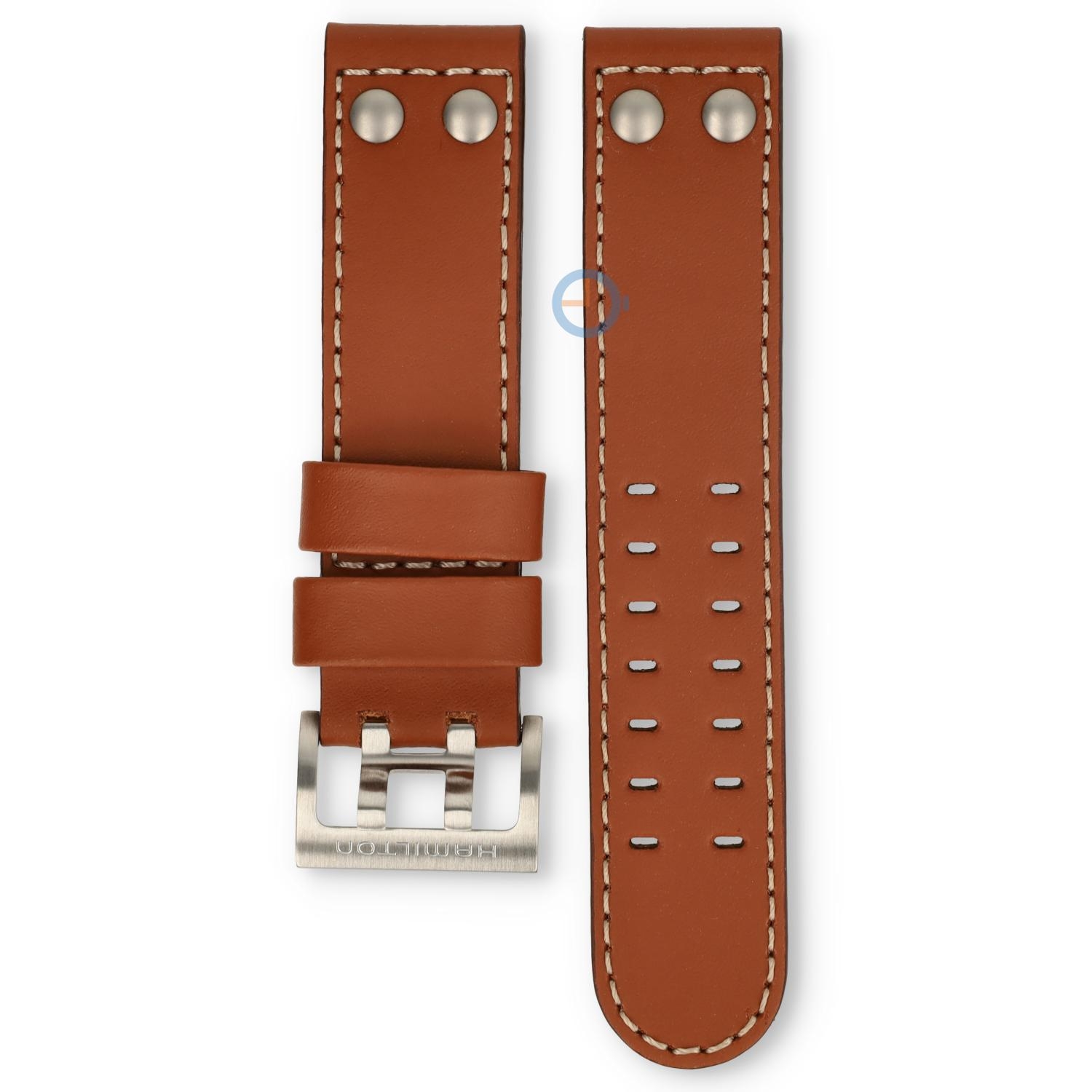 Hamilton horlogeband H77716533 - bruin leer