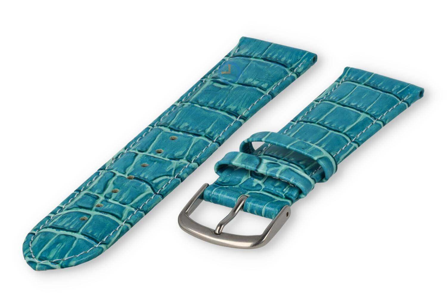 Licht opgevuld horlogebandje - 22mm - turquoise