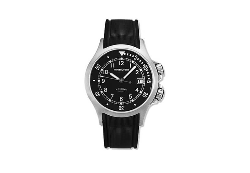 Hamilton horlogeband H77515333 - zwart siliconen