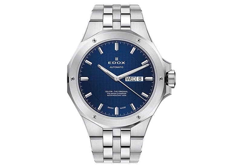 Edox Delfin 88005 Horlogeband Zilver Staal
