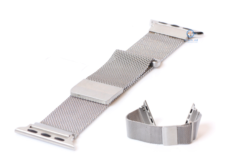 Apple watch horlogeband milanees zilver (38mm/40mm)