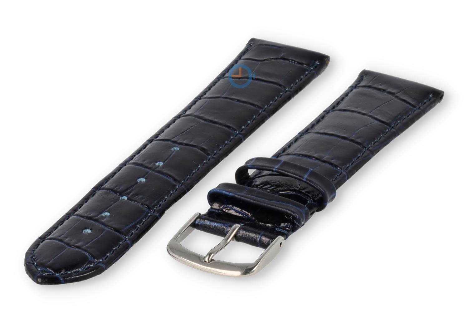 Licht opgevulde XL horlogeband - 22mm - donkerblauw