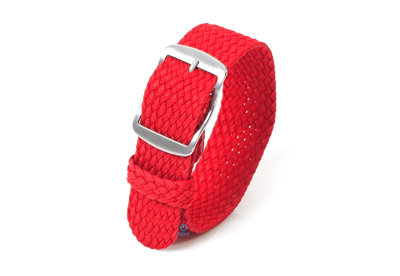 Perlon horlogeband 22mm rood