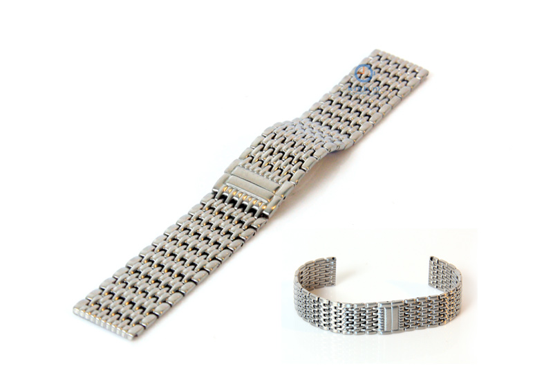 Horlogeband 18mm mat staal zilver