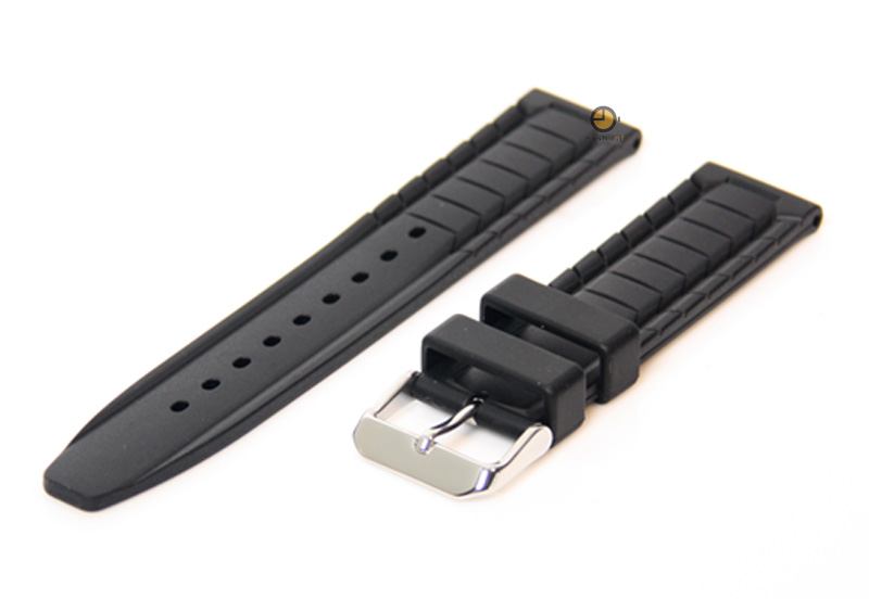 Horlogeband 20mm zwart