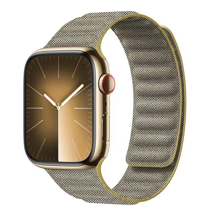 Denim Nylon Magnetic Bandje - Apple Watch 41mm - yellow