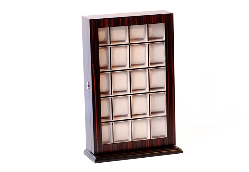 Horlogevitrine voor 20 horloges - Ebony finish