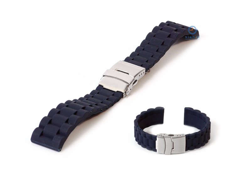 Horlogeband 20mm rubber zwart