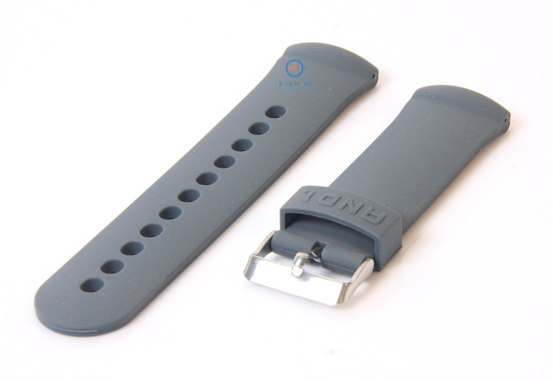 Horlogeband 26mm rubber grijs