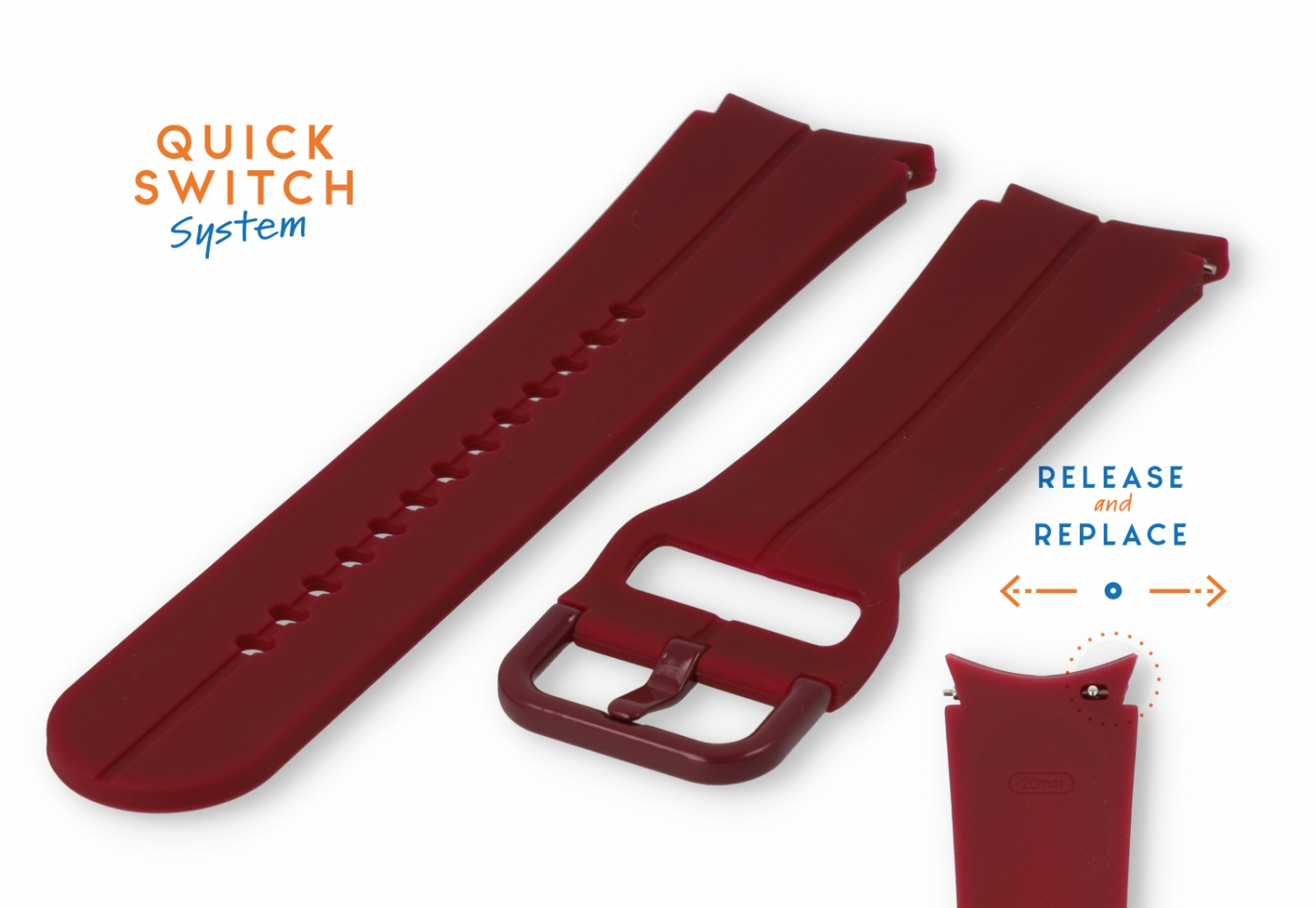 Samsung Galaxy Watch 5 & 6 bandje rood - 20mm